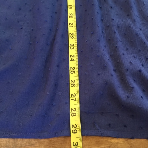 Suzanne Betro NWT 1X Swiss Dot Blue Top Blouse - Picture 7 of 8